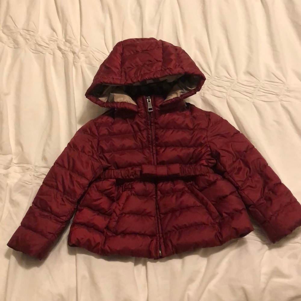 Authentic Burberry baby girl puffer 12 months